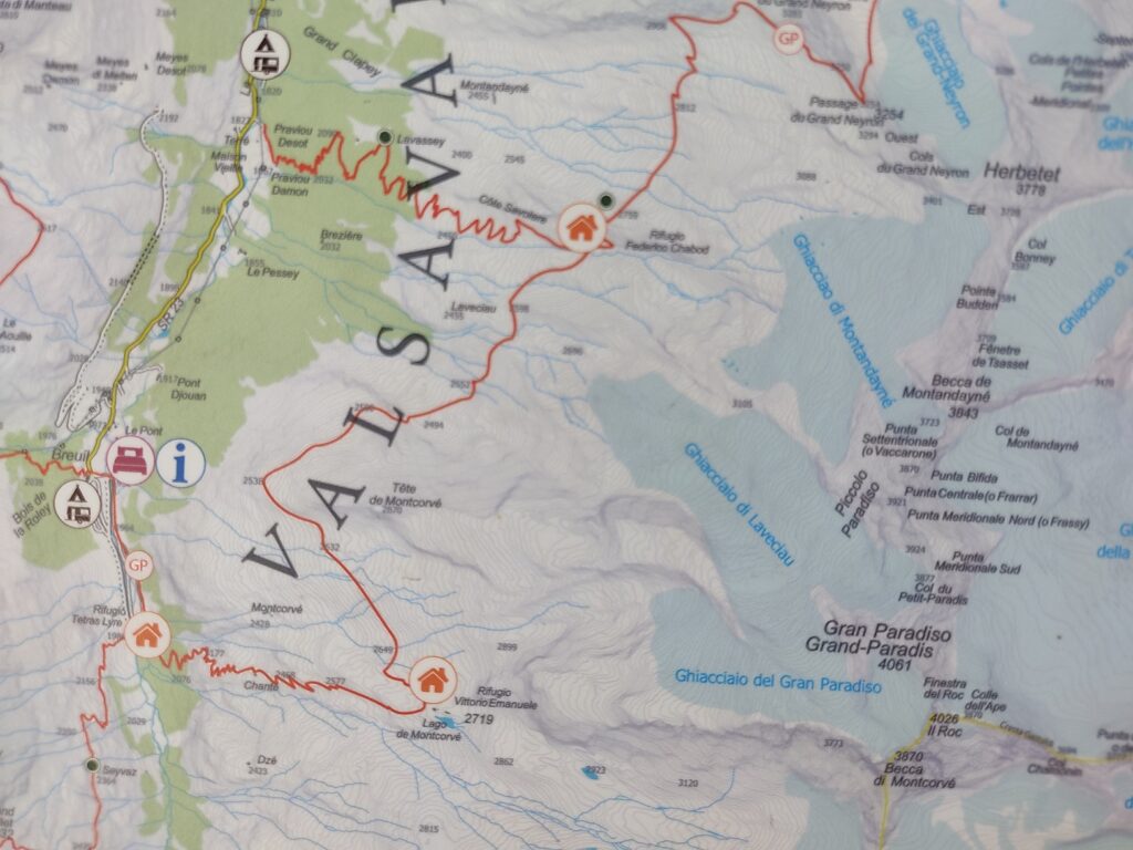 Gran Paradiso mappa